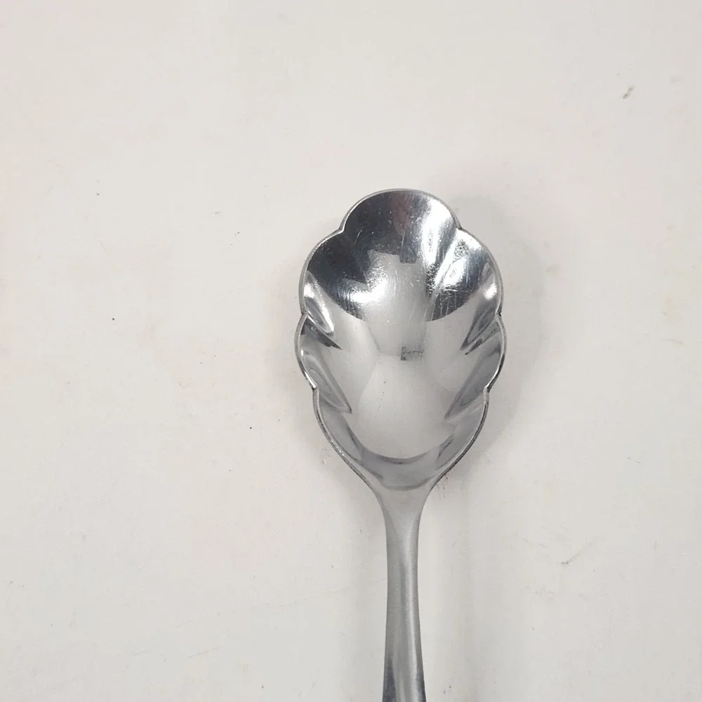 Vintage Superior Stainless USA RADIANT ROSE Sugar Shell Spoon Flatware...